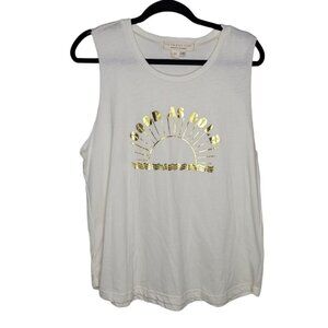 Saltwater luxe womens white Good as Gold graphic size medium designed in LA